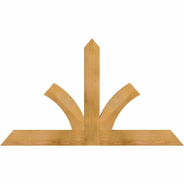 Ekena Millwork Richland Rough Sawn Timber Gable Bracket, Western Red Cedar, 48"W x 28"H x 2"D x 4"F, 14/12 Pitch GBW048X28X0204RIC00RWR - main